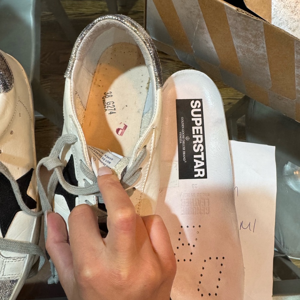 Golden goose superstars zebra glitter size 38 - Picture 5 of 6